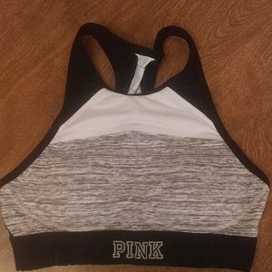 Pink Victoria's Secret sports bra grey pin…